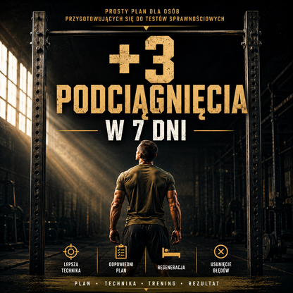 +3 Podciągnięcia w 7 DNI - Domowy Plan Treningowy (E-Book PDF)