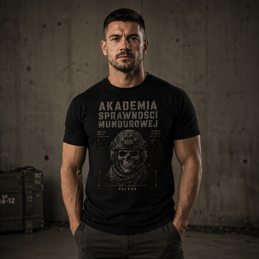 Koszulka Wojskowa ASM – Czaszka Operatora | T-Shirt Militarny