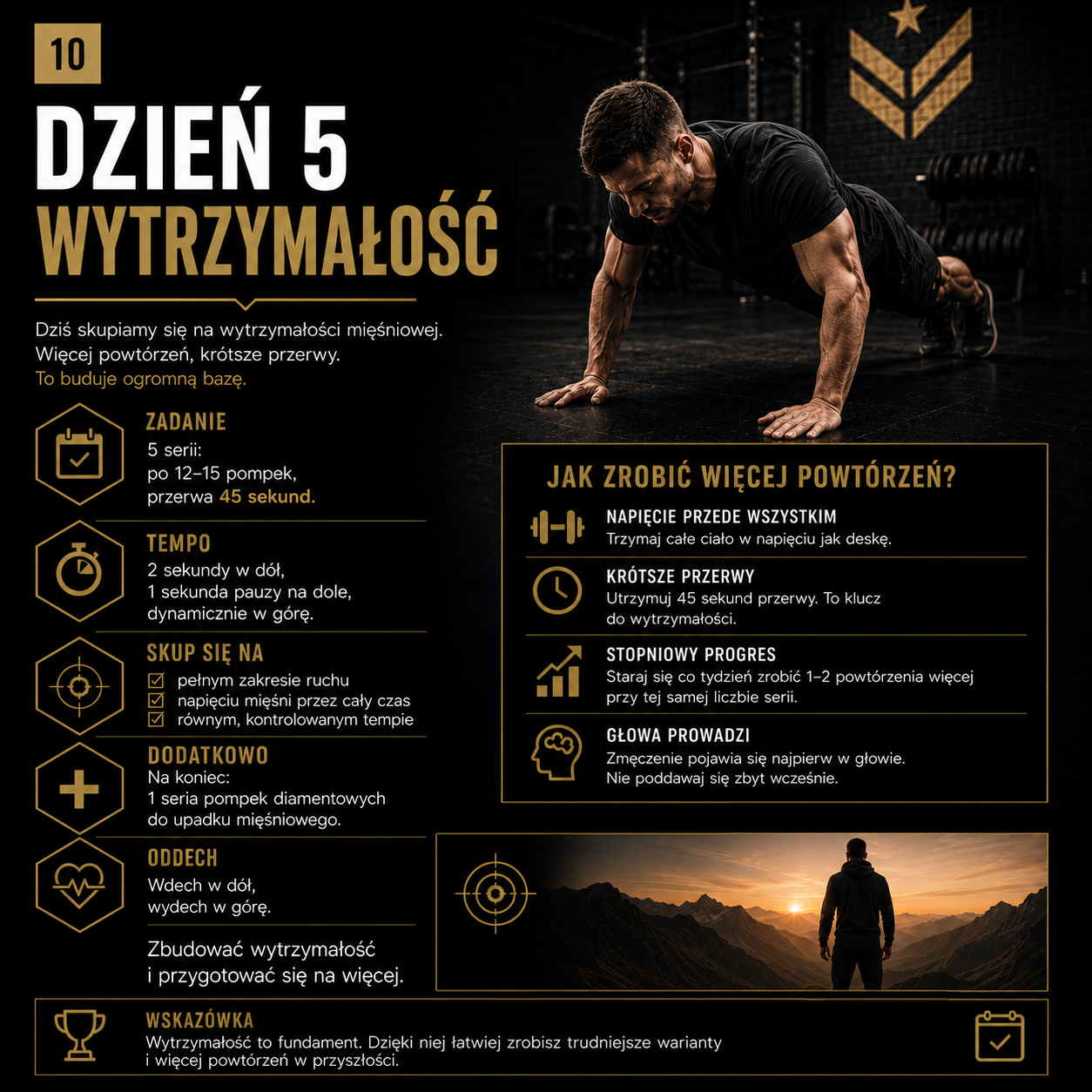 +5 Pompek w 7 dni — Domowy Plan Treningowy (E-Book PDF)