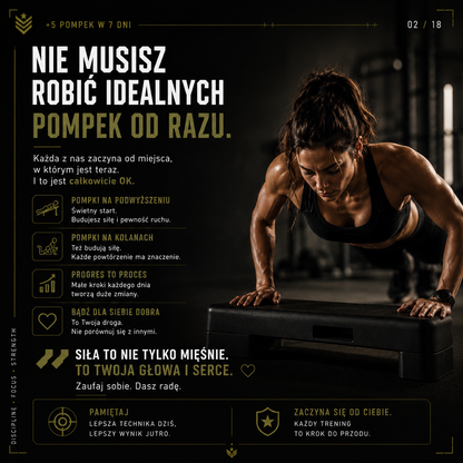 +5 Pompek w 7 Dni dla Kobiet – Domowy Plan Treningowy (E-Book PDF)